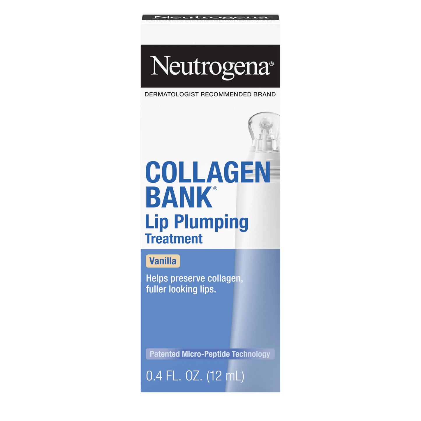 Neutrogena® Collagen Bank Lip Plumping Treatment, Vanilla, 0.4 Fl. Oz