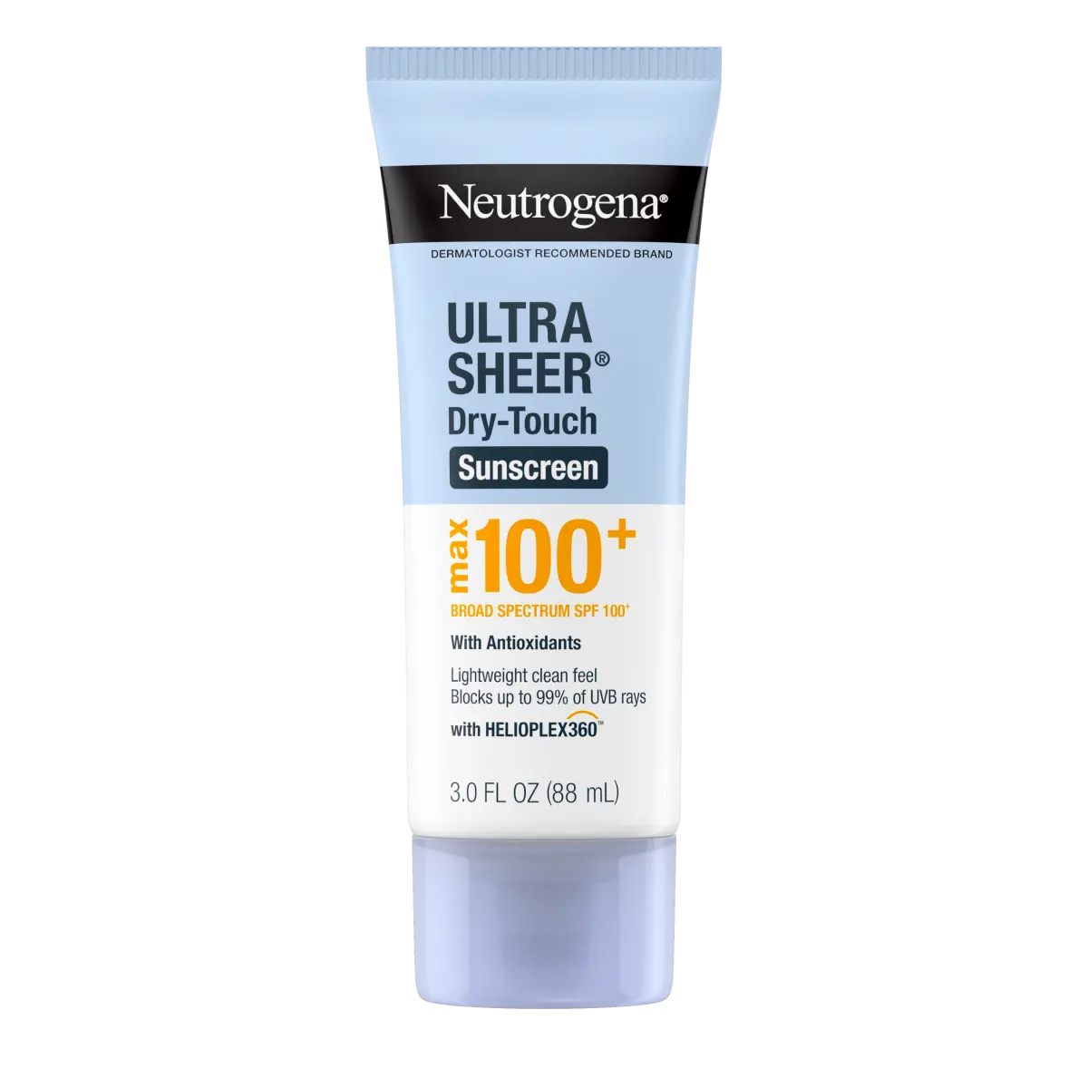 Neutrogena Ultra Sheer Dry-Touch Broad Spectrum Max SPF 100+ Body Sunscreen, 3 Oz