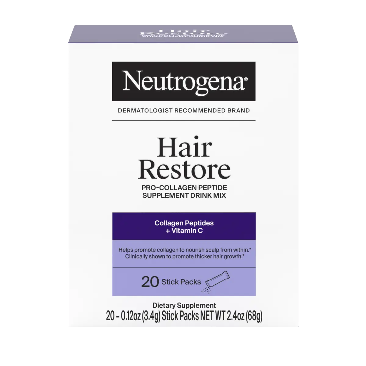Neutrogena® Hair Restore Pro-Collagen Peptide Supplement, 20 Packs