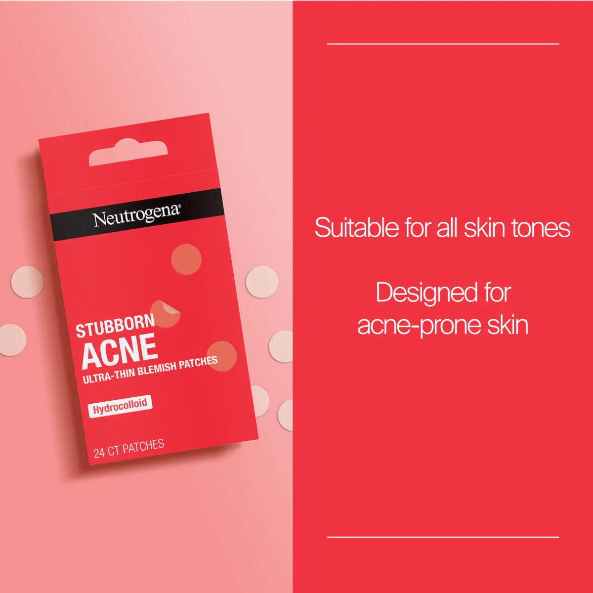 Neutrogena® Stubborn Acne Ultra-Thin Blemish Patches, Combination Pack, 24 Patches