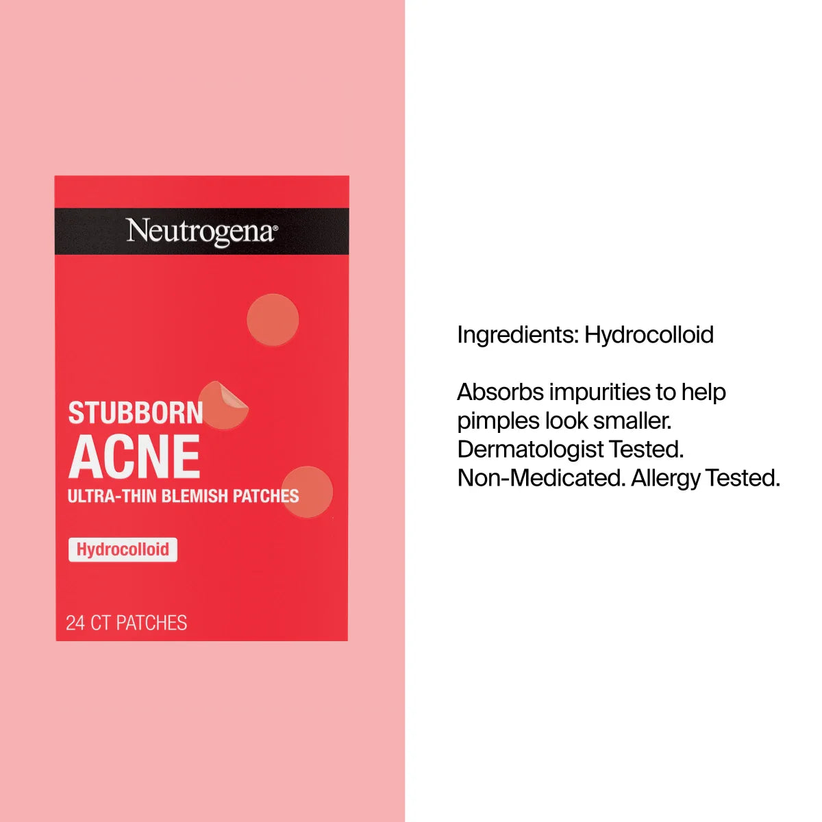 Neutrogena® Stubborn Acne Ultra-Thin Blemish Patches, Combination Pack, 24 Patches