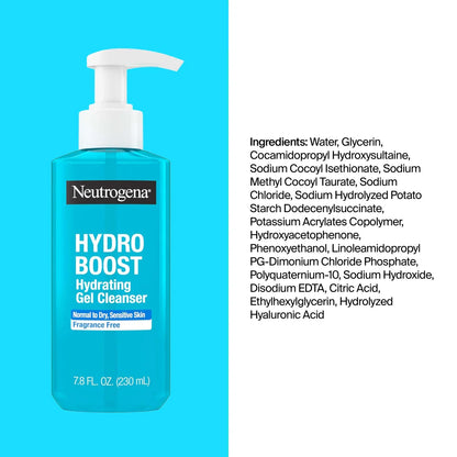 Neutrogena® Hydro Boost Hydrating Cleansing Gel, Fragrance Free, 7.8 Fl. Oz