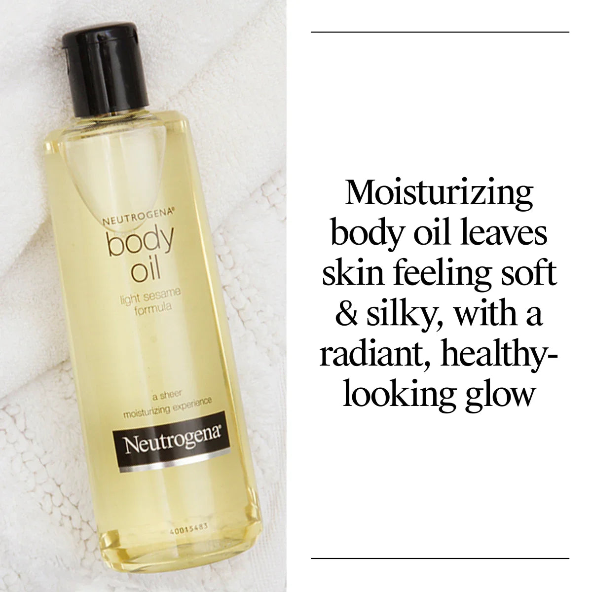 Neutrogena® Body Oil, Light Sesame Formula, Fragrance Free, 8.5 Fl. Oz