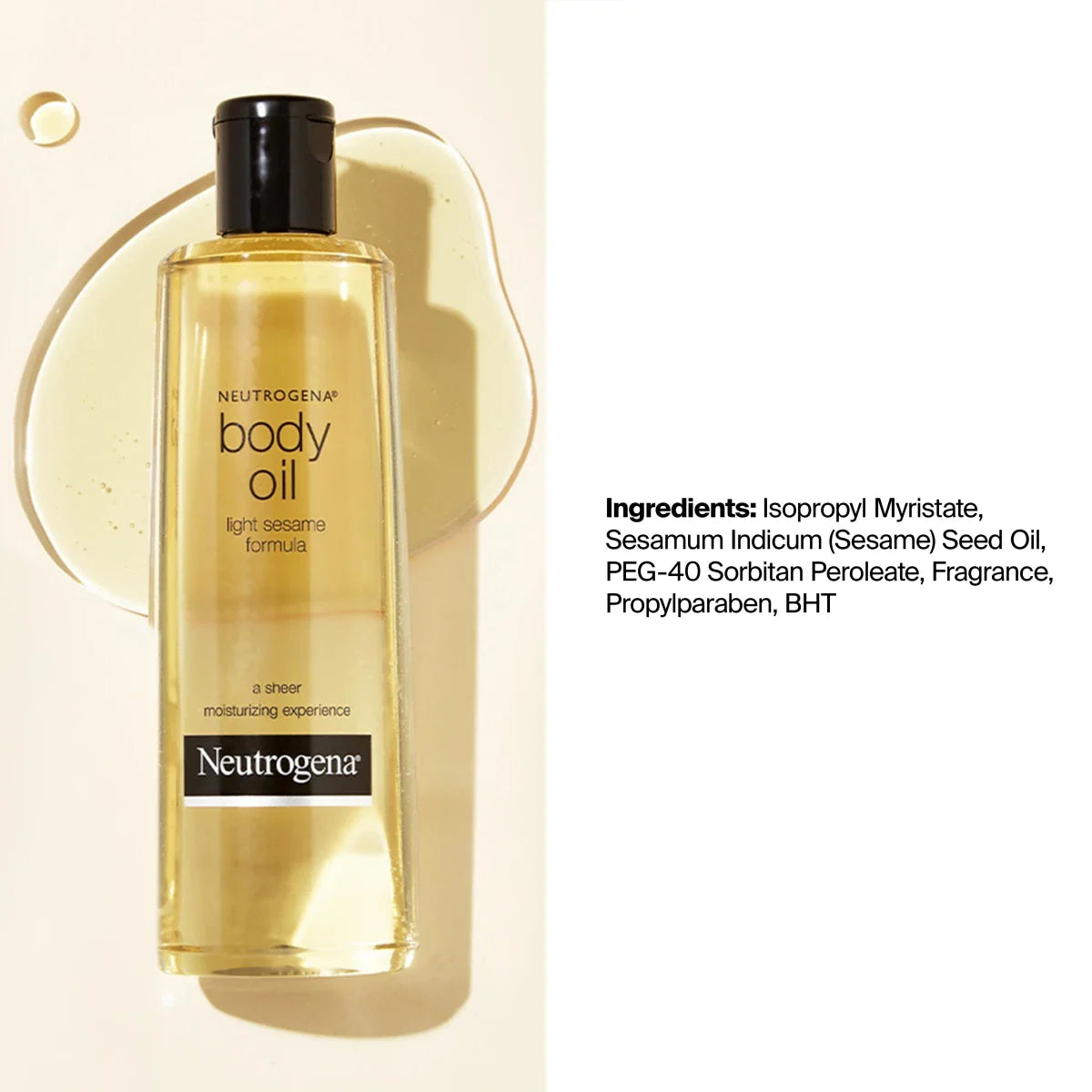 Neutrogena® Body Oil, Light Sesame Formula, 16 Fl. Oz