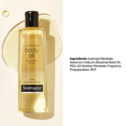 Neutrogena® Body Oil, Light Sesame Formula, 16 Fl. Oz
