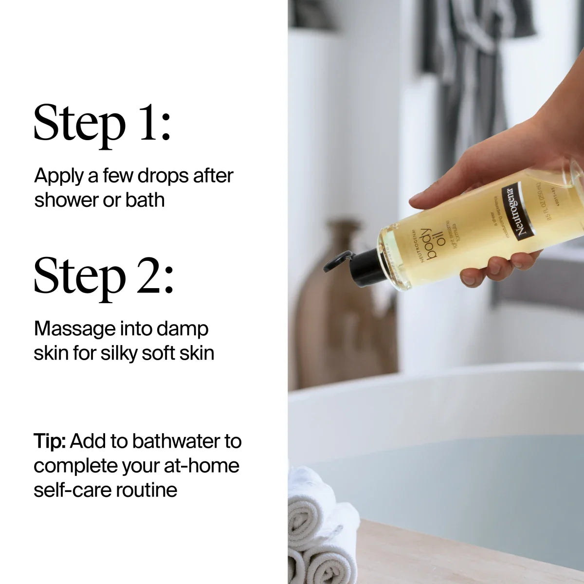 Neutrogena® Body Oil, Light Sesame Formula, Fragrance Free, 8.5 Fl. Oz