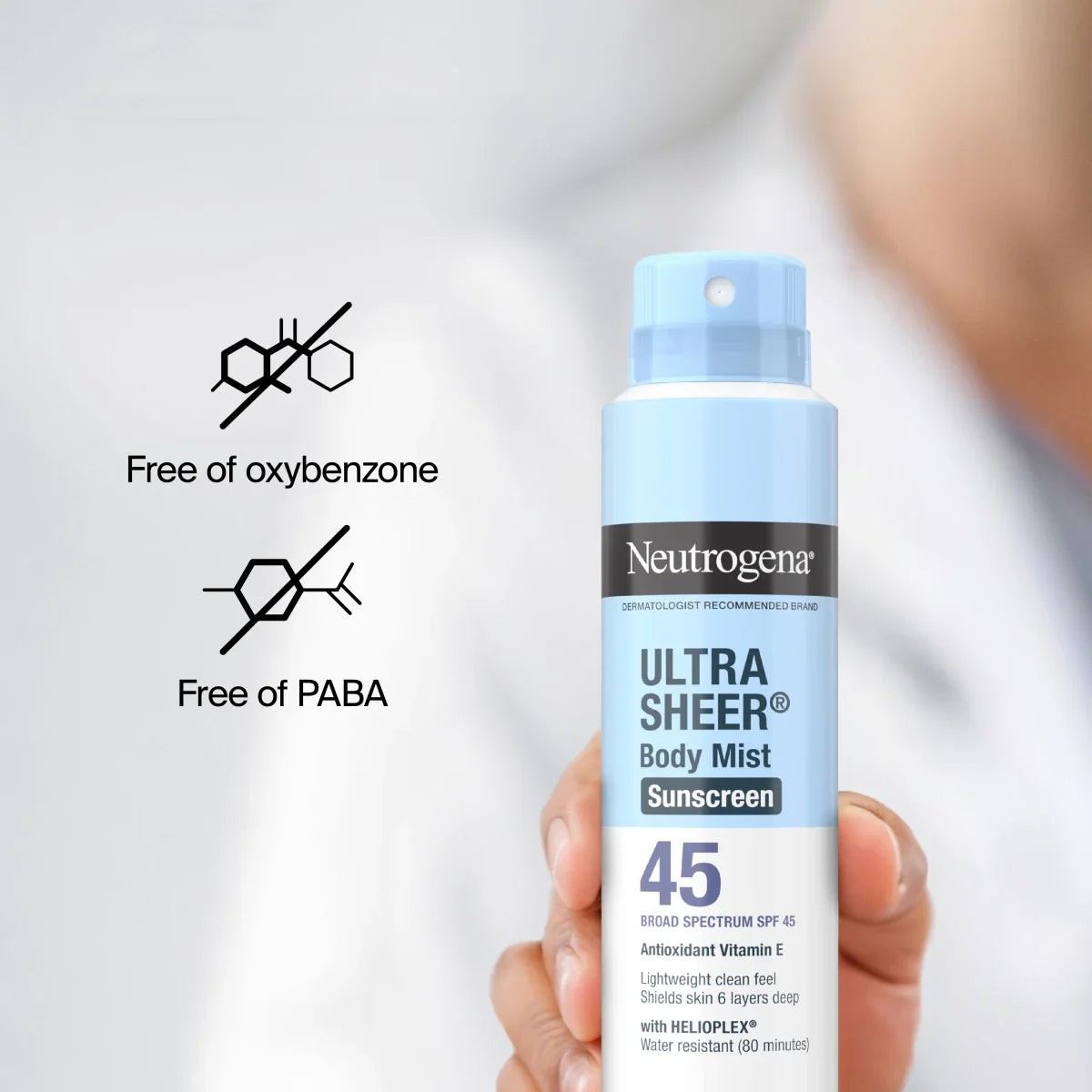 Neutrogena® Ultra Sheer® Body Mist Sunscreen Broad Spectrum SPF 45, 5 Oz