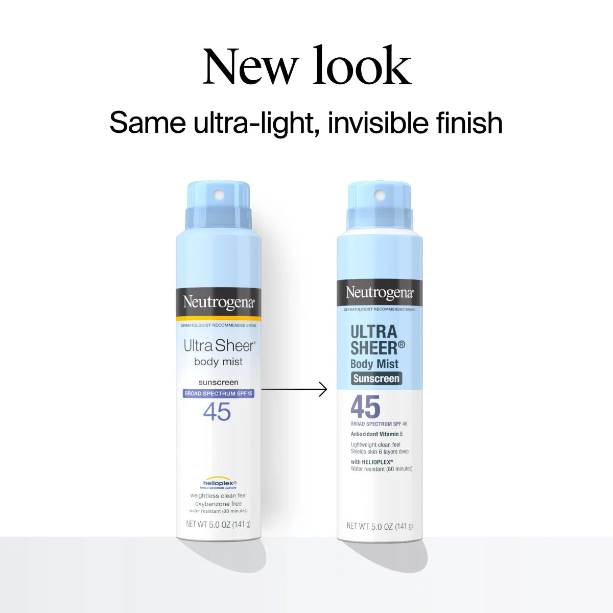 Neutrogena® Ultra Sheer® Body Mist Sunscreen Broad Spectrum SPF 45, 5 Oz