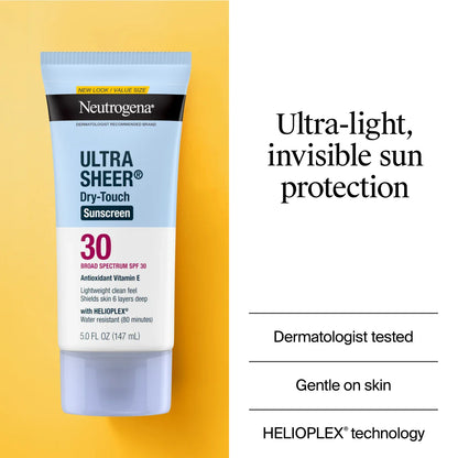Neutrogena® Ultra Sheer Dry-Touch Sunscreen Lotion Broad Spectrum SPF 30, 5 Fl. Oz