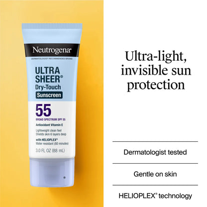 Neutrogena® Ultra Sheer Dry-Touch Sunscreen Lotion Broad Spectrum SPF 55, 3 Fl. Oz
