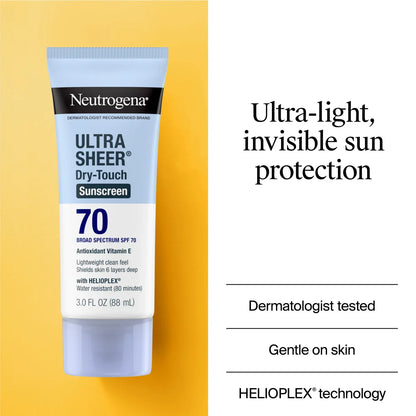 Neutrogena® Ultra Sheer Dry-Touch Sunscreen Lotion Broad Spectrum SPF 70, 3 Fl. Oz