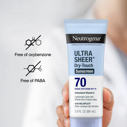 Neutrogena® Ultra Sheer Dry-Touch Sunscreen Lotion Broad Spectrum SPF 70, 3 Fl. Oz