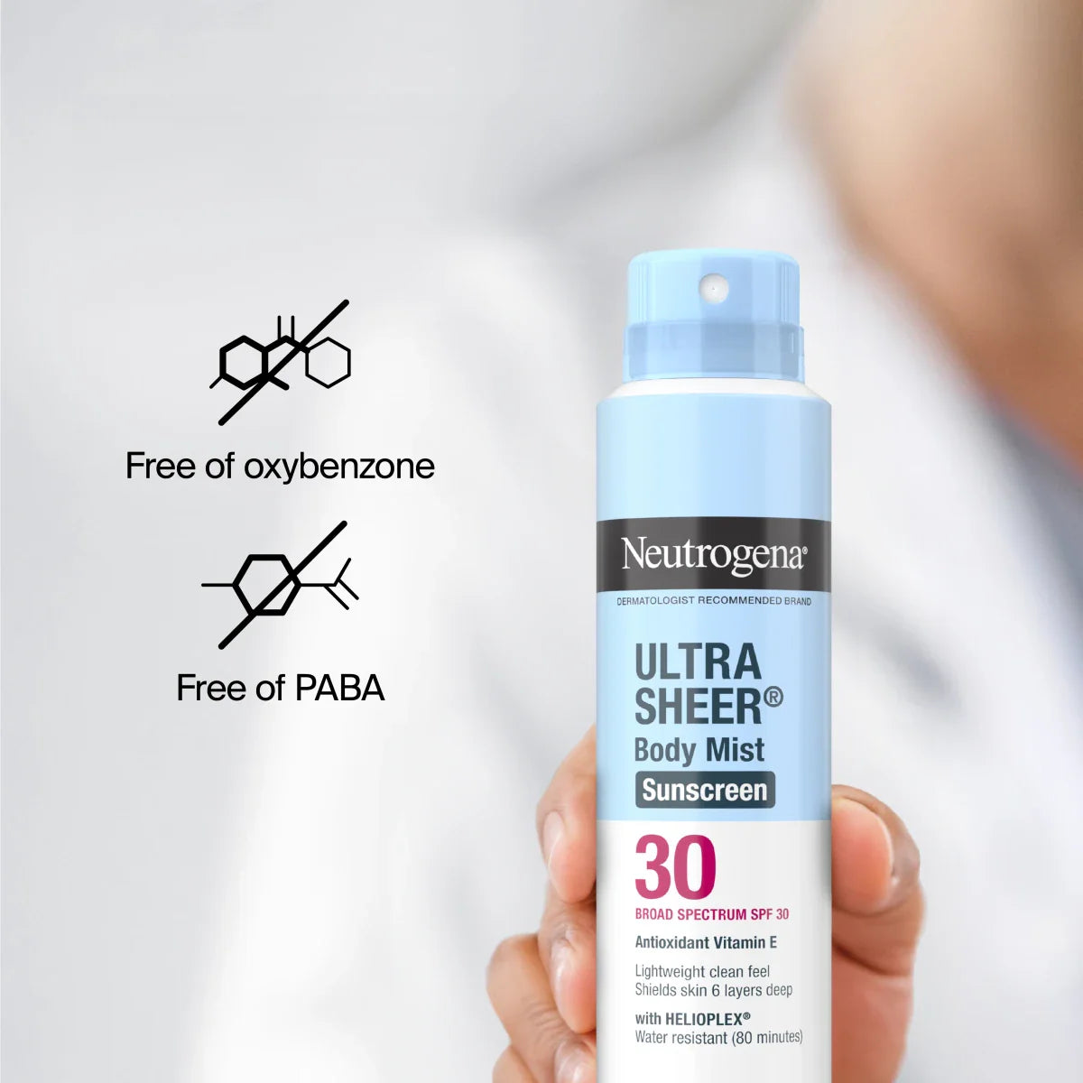 Neutrogena® Ultra Sheer Body Mist Sunscreen Spray Broad Spectrum SPF 30, 5 Oz