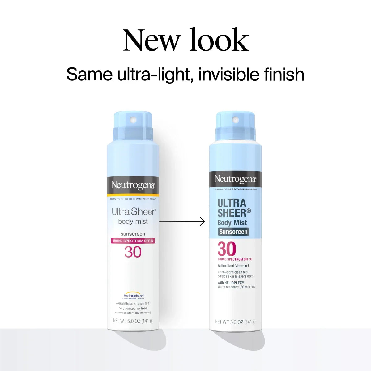 Neutrogena® Ultra Sheer Body Mist Sunscreen Spray Broad Spectrum SPF 30, 5 Oz