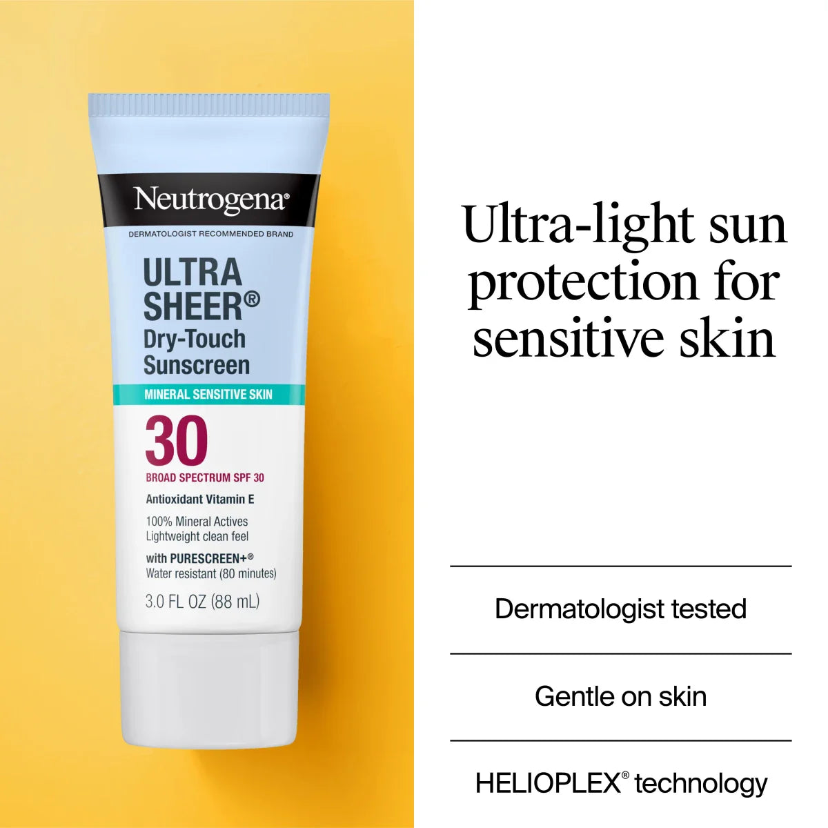Neutrogena® Mineral Ultra Sheer Dry-Touch SPF 30 Sunscreen Lotion, 3.0 Fl. Oz