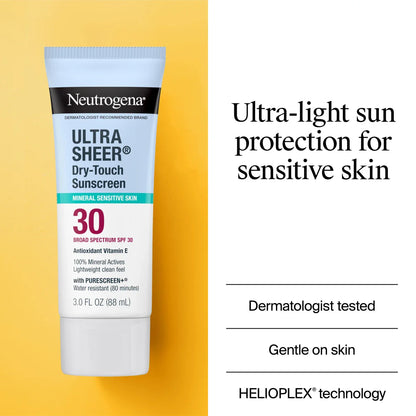 Neutrogena® Mineral Ultra Sheer Dry-Touch SPF 30 Sunscreen Lotion, 3.0 Fl. Oz