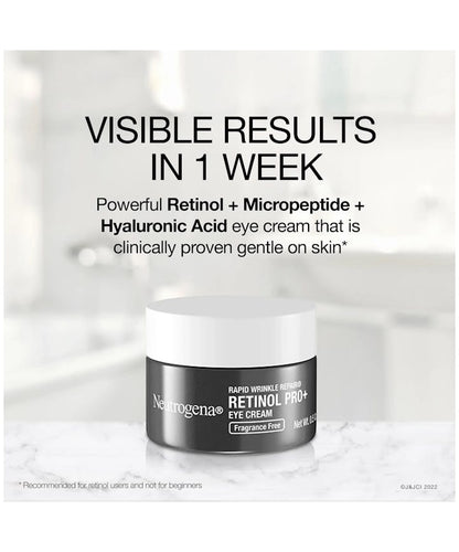 Neutrogena Rapid Wrinkle Repair Retinol Pro+ Eye Cream, Fragrance Free