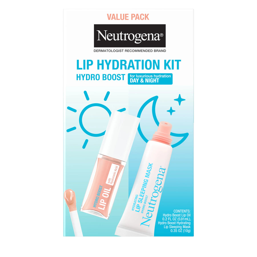 Neutrogena Makeup Lip Sleeping Mask and Lip Oil Duo Set, 2 Items