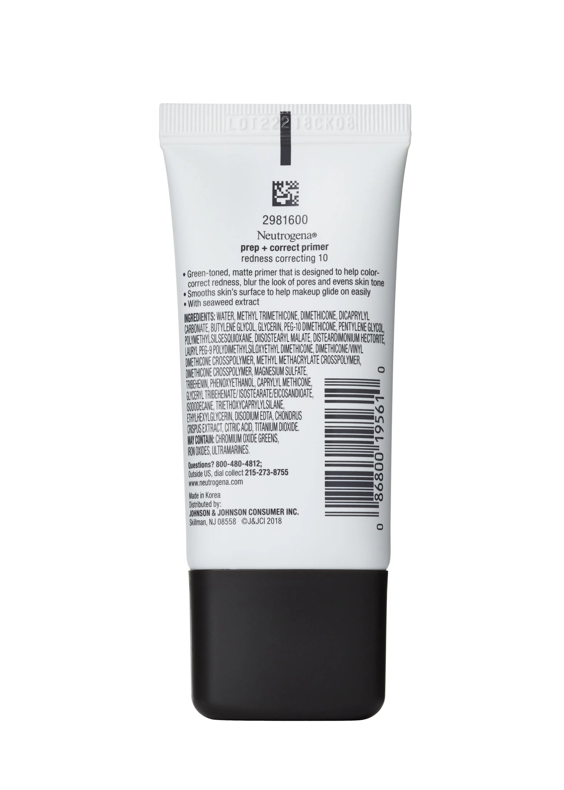Neutrogena® Prep + Correct Primer, Redness Correcting 10, 1.0 Oz