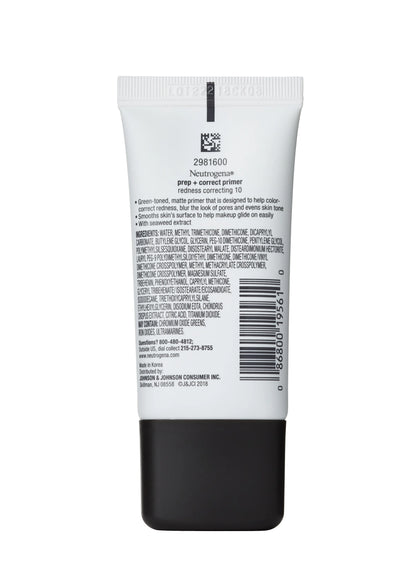 Neutrogena® Prep + Correct Primer, Redness Correcting 10, 1.0 Oz