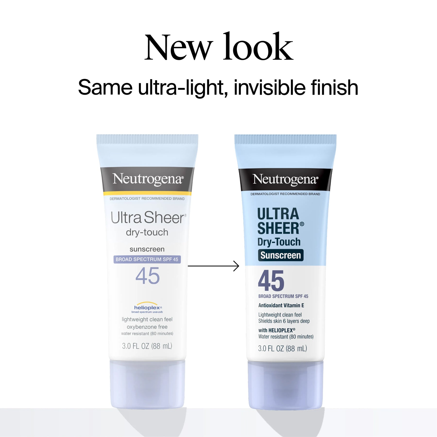 Neutrogena Ultra Sheer Dry-Touch Sunscreen Broad Spectrum SPF 45, 3 Fl. Oz, Pack of 2
