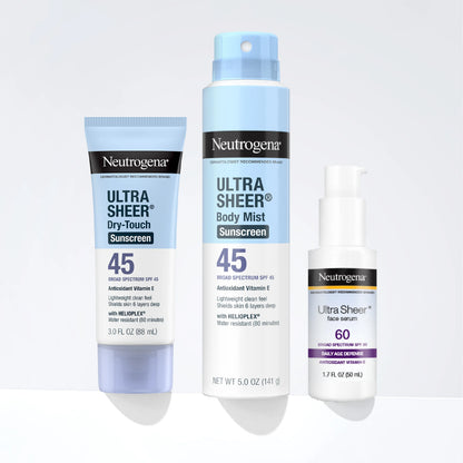 Neutrogena Ultra Sheer Dry-Touch Sunscreen Broad Spectrum SPF 45, 3 Fl. Oz, Pack of 2