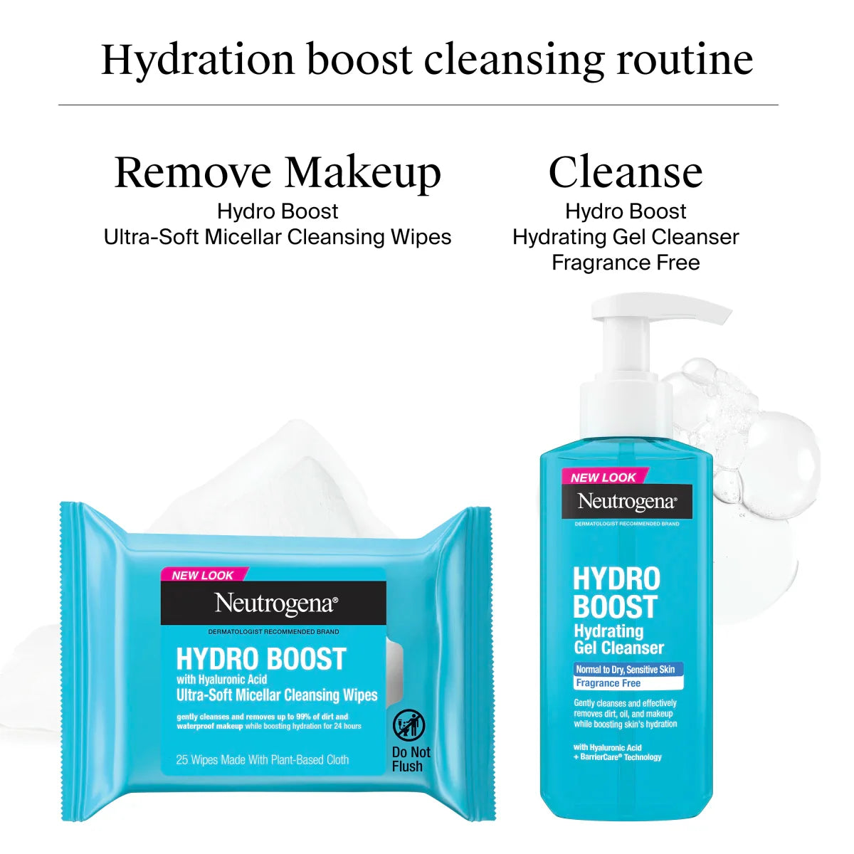 Neutrogena Hydro Boost Ultra-Soft Micellar Cleansing Wipes, 25 Count
