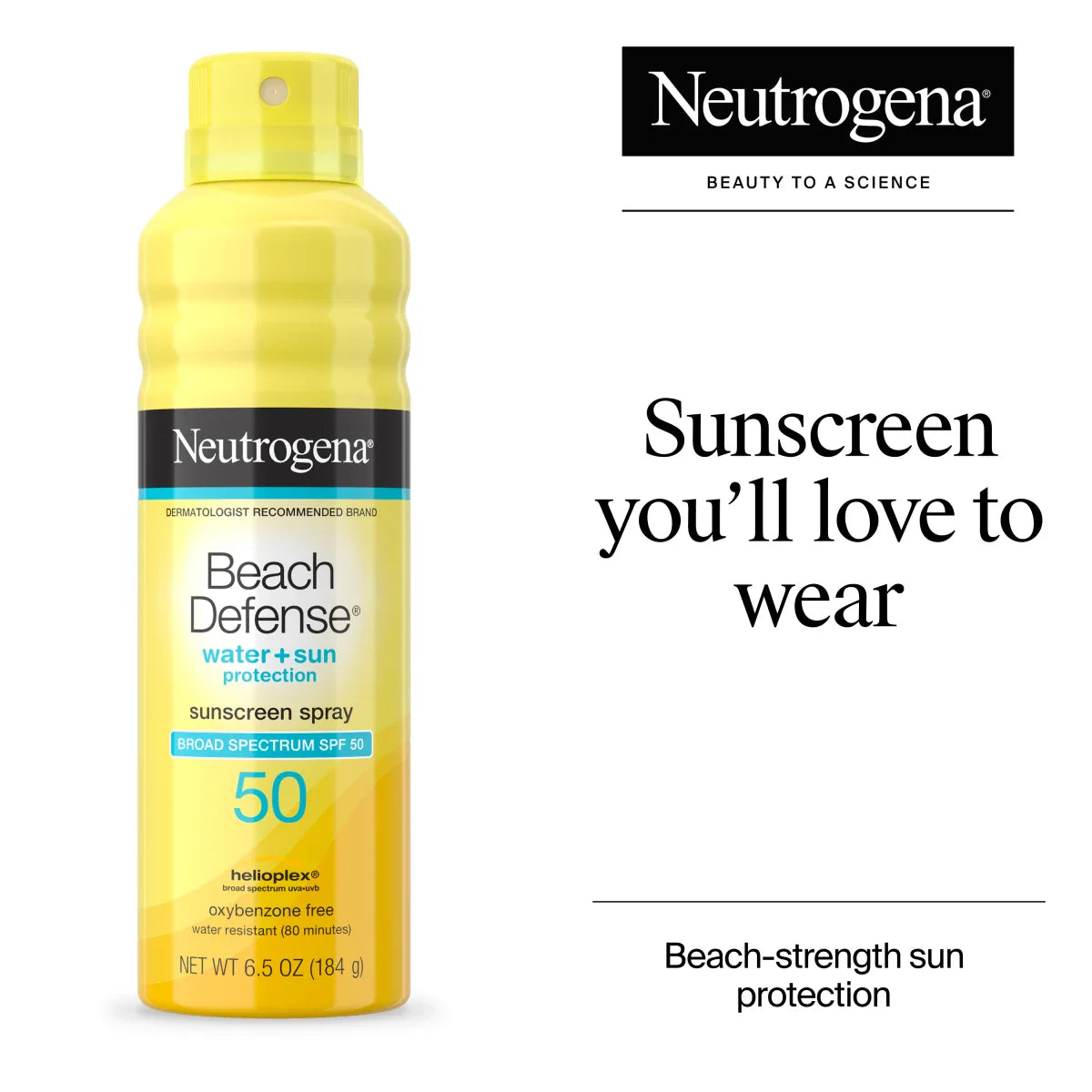 Neutrogena® Beach Defense Spray Sunscreen Broad Spectrum SPF 50, 6.5 Oz