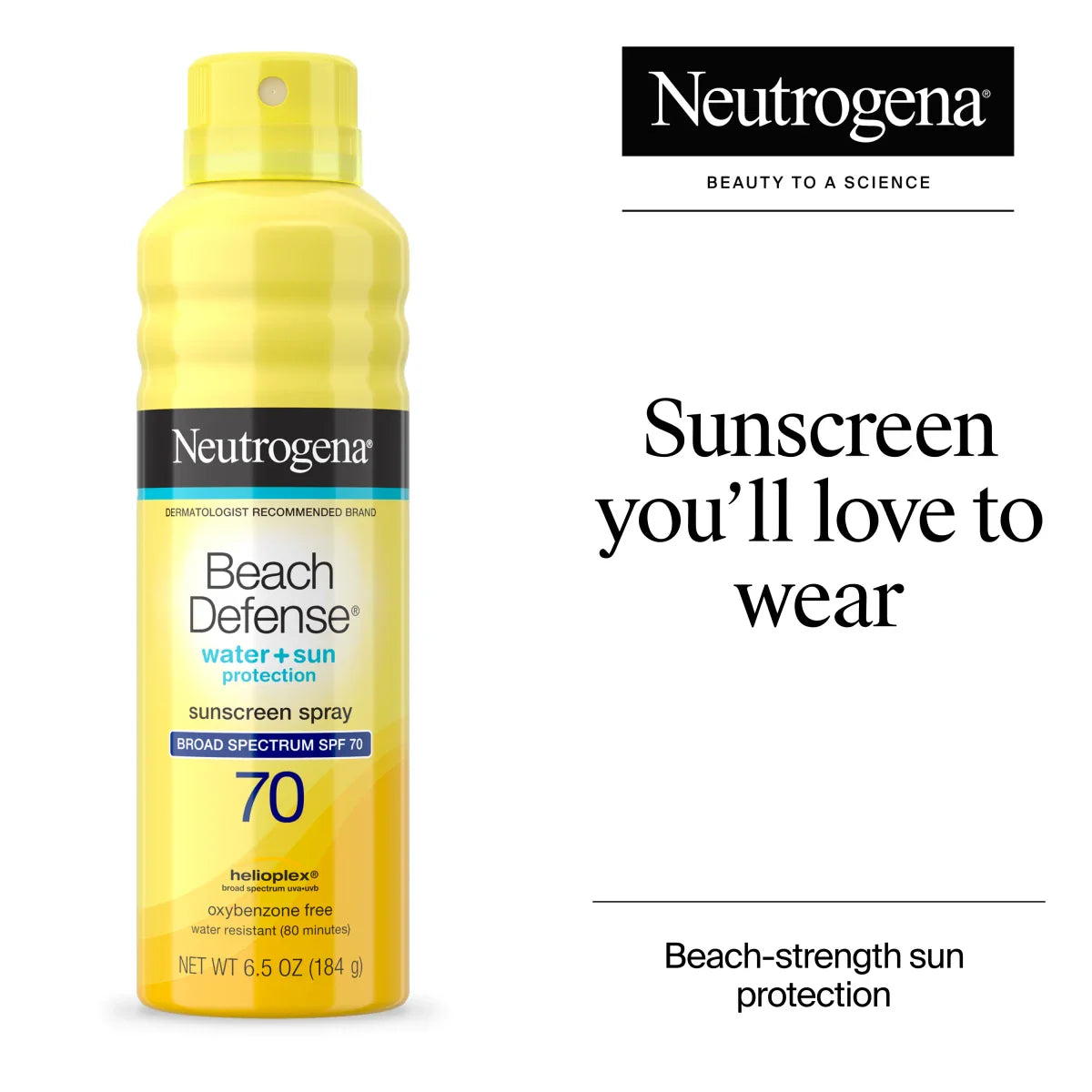 Beach Defense® Water + Sun Protection Sunscreen Spray Broad Spectrum SPF 70