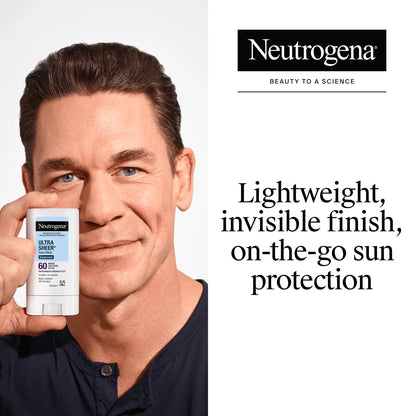 Neutrogena Ultra Sheer Face Stick Sunscreen SPF 60, 0.47 oz