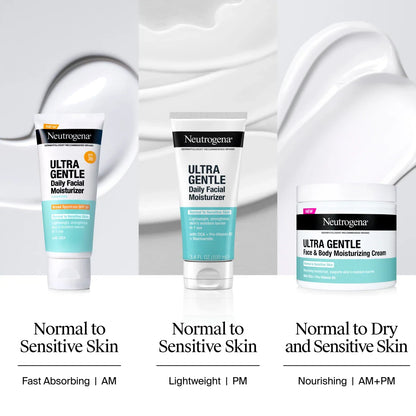 Neutrogena® Ultra Gentle Daily Facial Moisturizer with Broad Spectrum SPF 30, 3.4 Fl. Oz