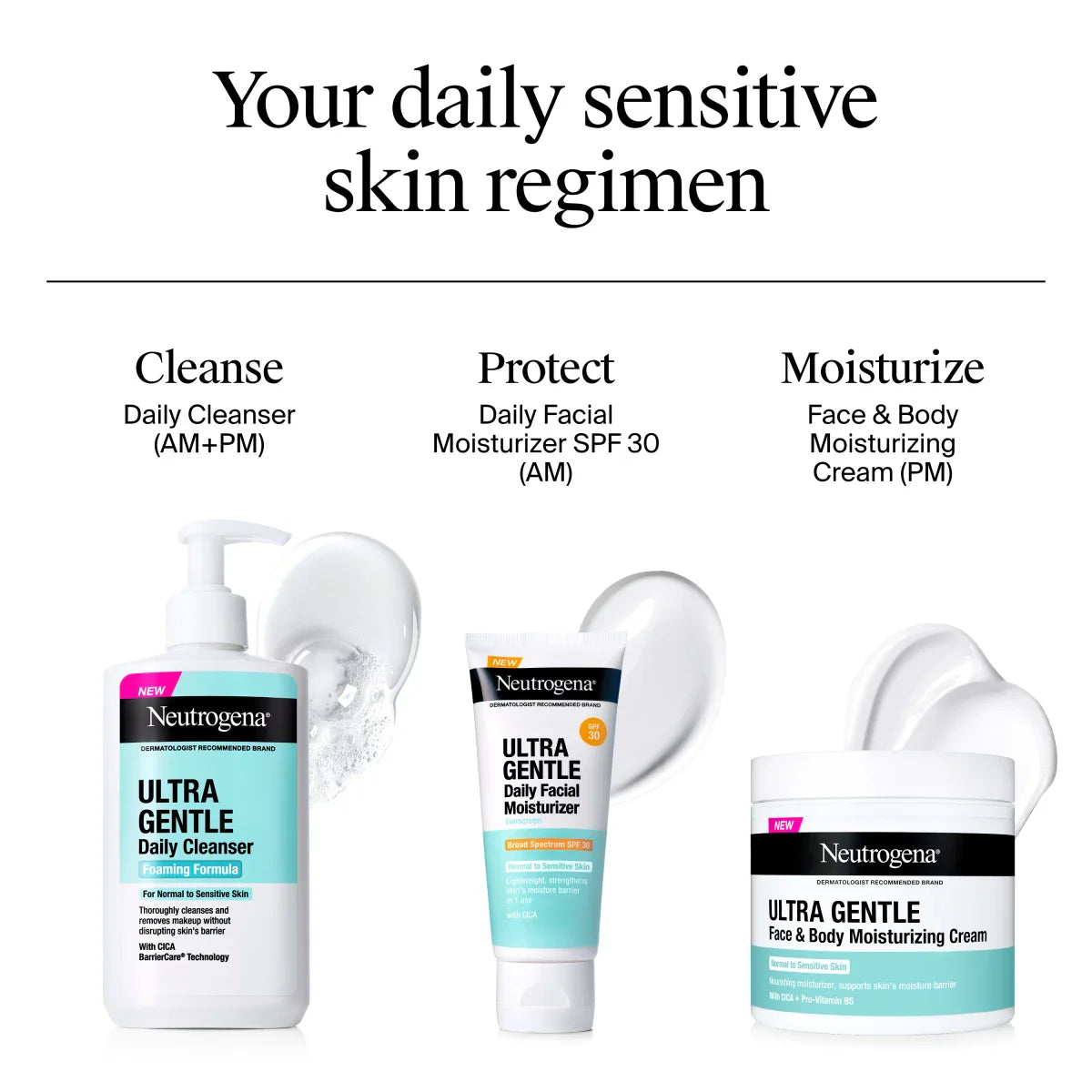 Neutrogena® Ultra Gentle Daily Cleanser, Fragrance Free, 12 Fl. Oz
