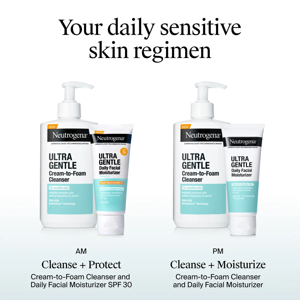 Neutrogena® Ultra Gentle Daily Facial Moisturizer with Broad Spectrum SPF 30, 3.4 Fl. Oz