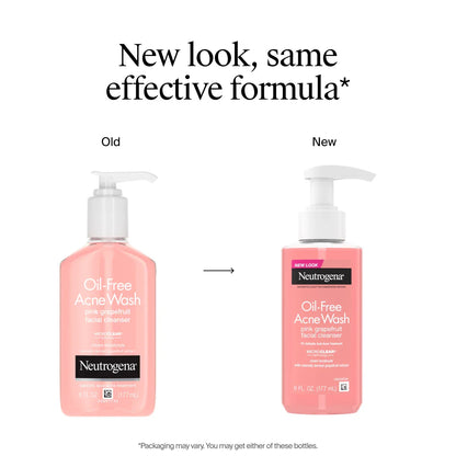 Neutrogena® Oil-Free Acne Wash Pink Grapefruit Facial Cleanser, 6 Fl. Oz