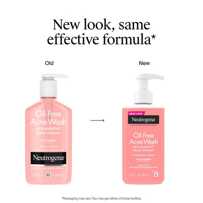 Neutrogena® Oil-Free Acne Wash Pink Grapefruit Facial Cleanser, 9.1 Fl. Oz