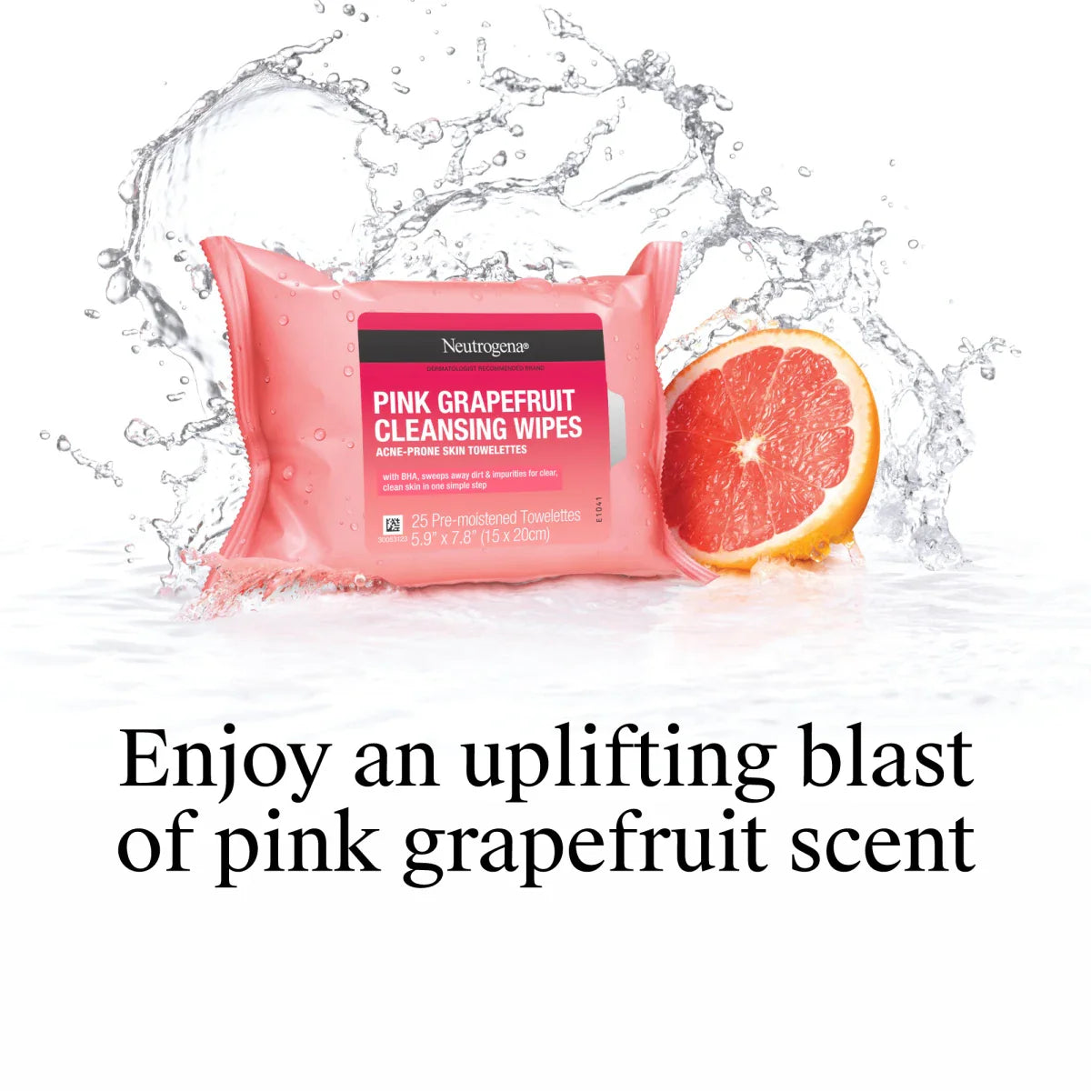 Neutrogena® Oil-Free Cleansing Wipes Pink Grapefruit, 25 Count