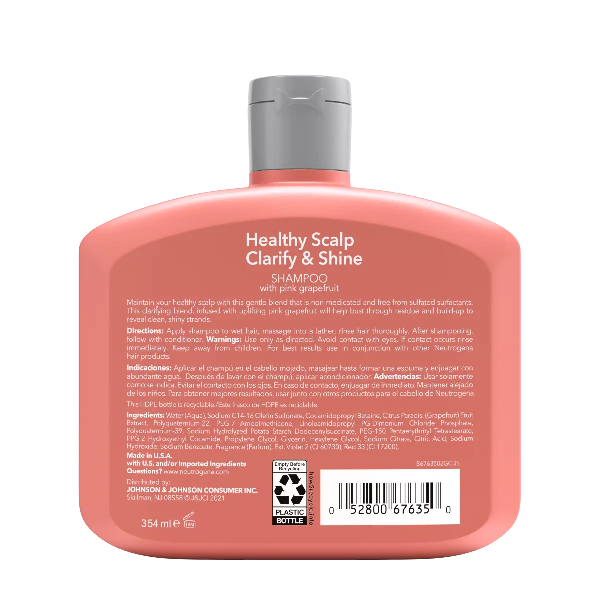 Neutrogena® Healthy Scalp Clarify & Shine Shampoo with Pink Grapefruit 12 fl oz