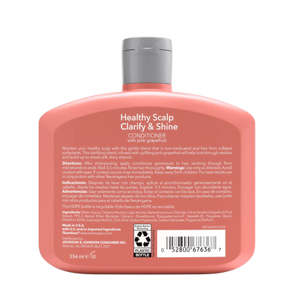Neutrogena® Scalp Clarify & Shine Conditioner with Pink Grapefruit 12 fl oz