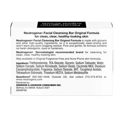 Neutrogena® Facial Cleansing Bar, Original, 3.5 Oz