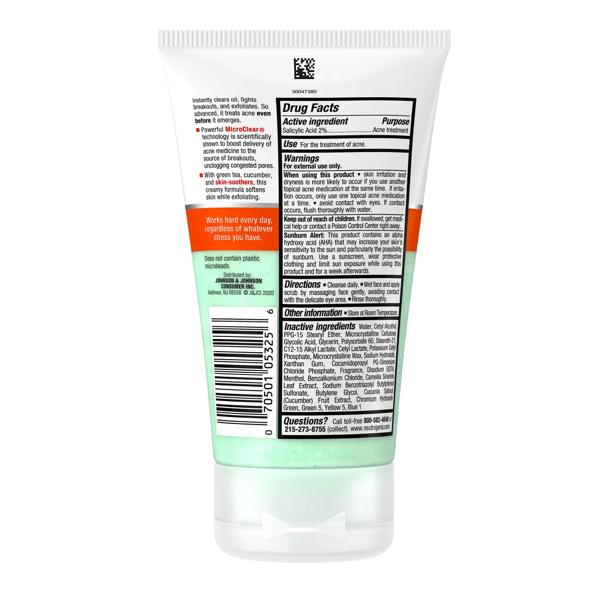 Neutrogena® Oil-Free Acne Stress Control Power-Clear Scrub, 4.2 Fl. Oz