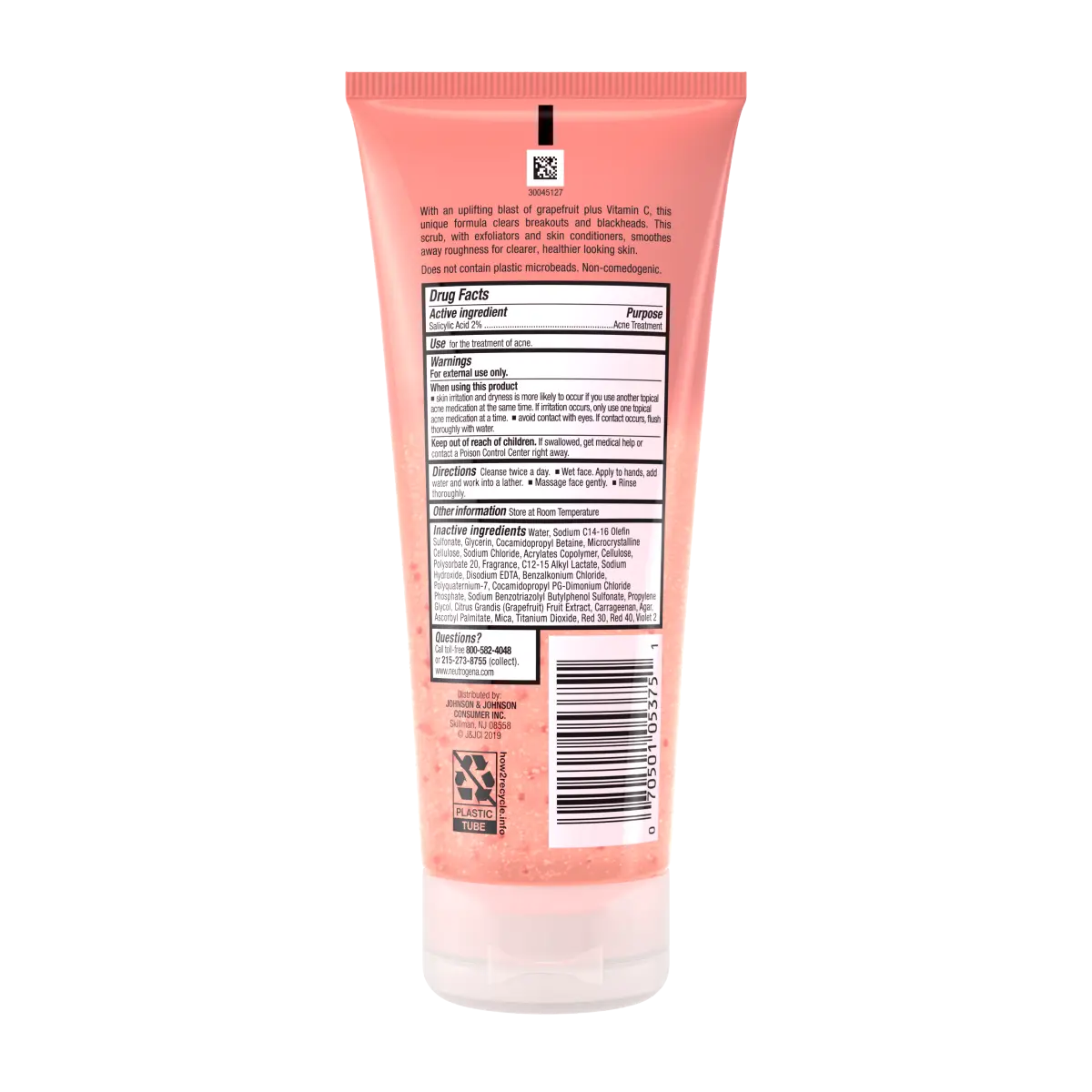 Neutrogena® Oil-Free Acne Wash Pink Grapefruit Acne Wash Foaming Scrub, 6.7 Fl. Oz