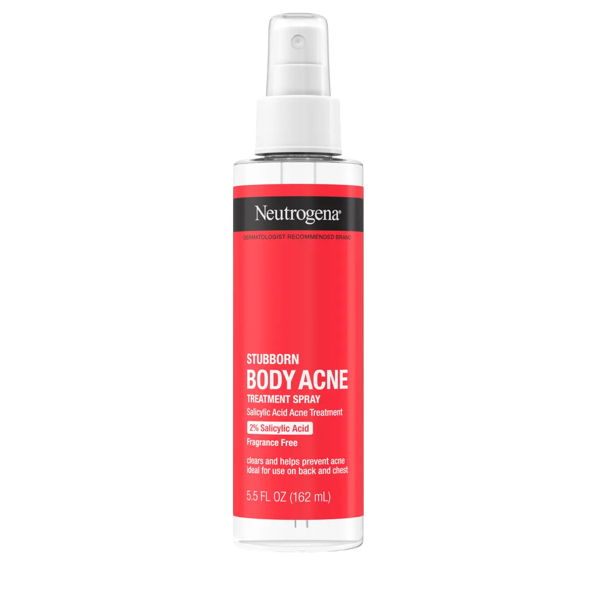 Neutrogena® Stubborn Body Acne Treatment Spray, Fragrance Free, 5.5 Fl. Oz