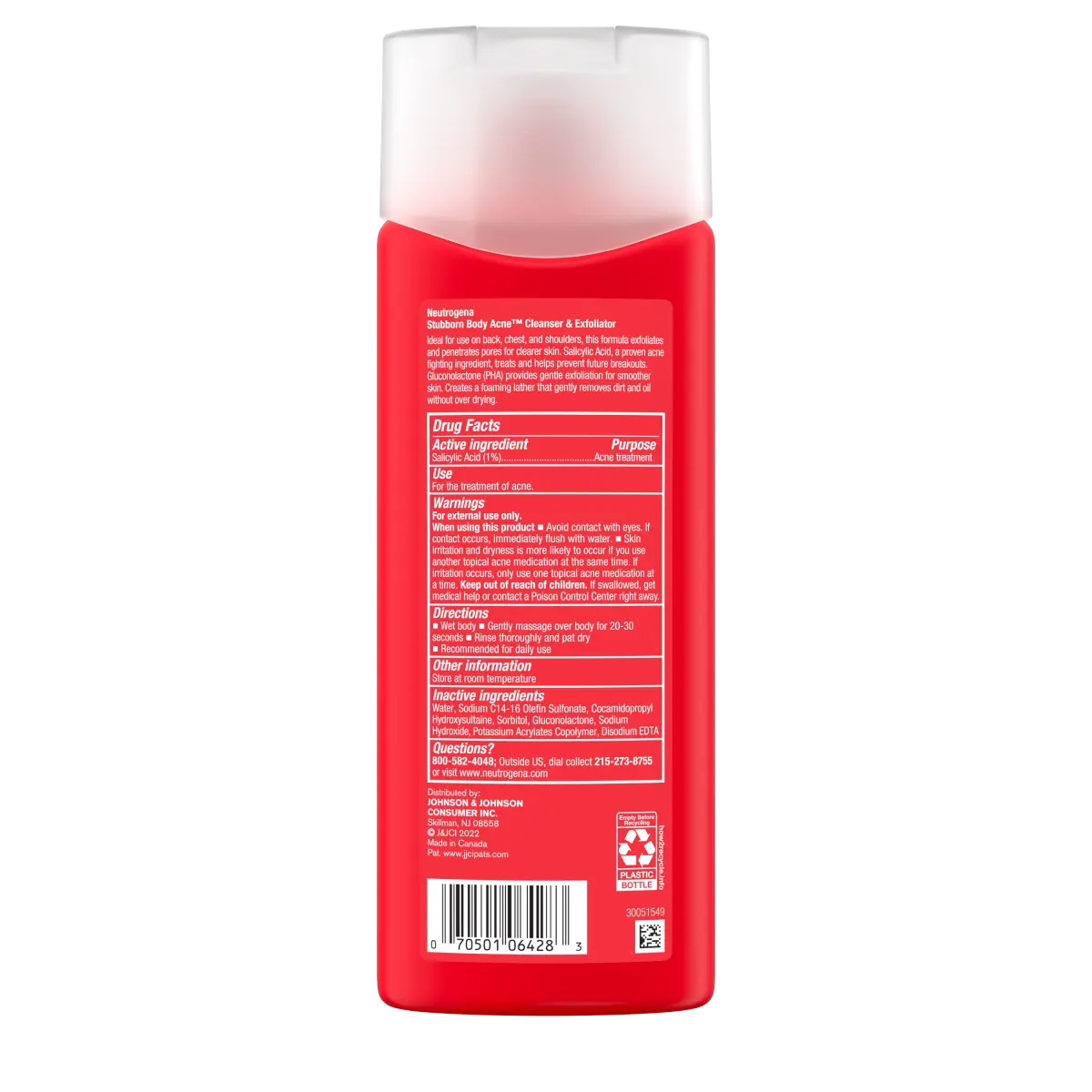 Neutrogena® Stubborn Body Acne Cleanser & Exfoliator, 8.5 Fl. Oz