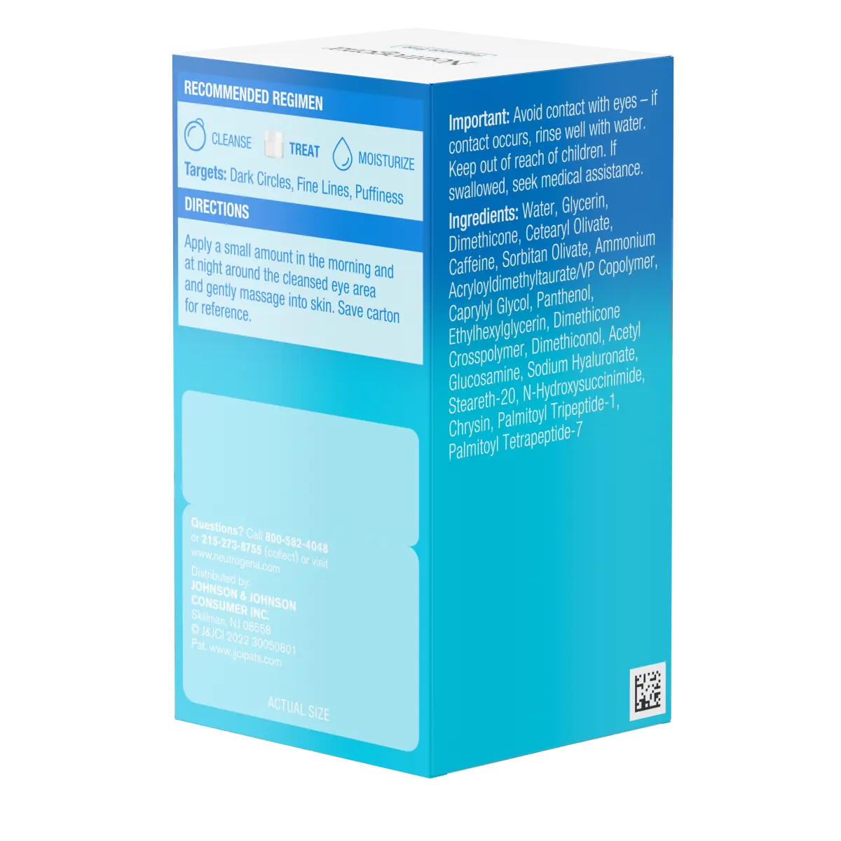 Neutrogena® Hydro Boost+ Caffeine Eye Gel Cream, Fragrance Free, 0.5 Oz