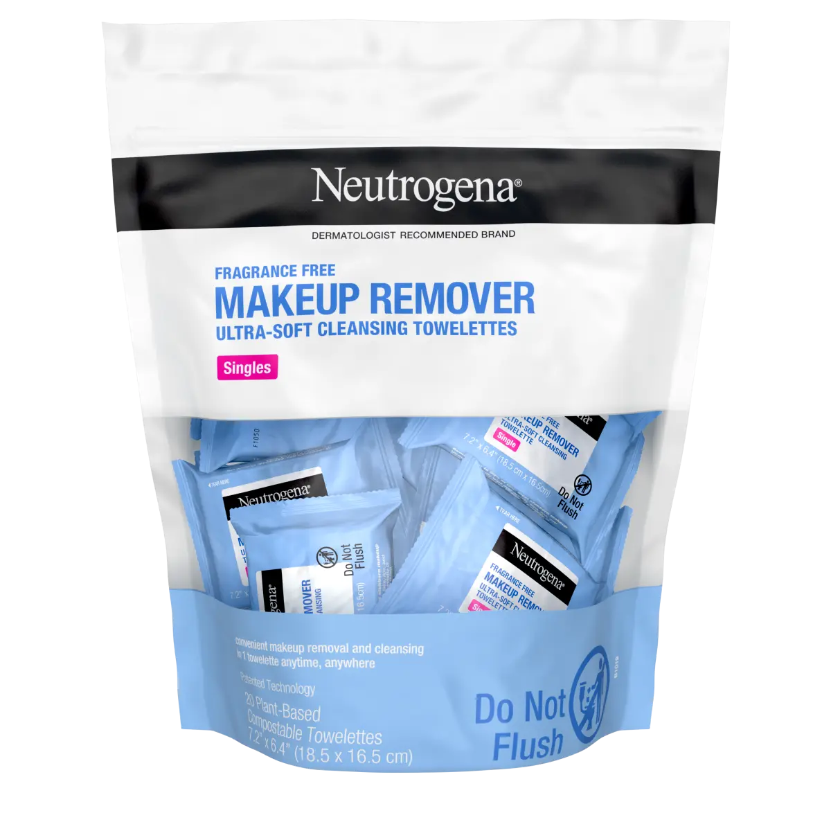 Neutrogena® Makeup Remover Cleansing Towelettes, Fragrance Free, 20 Count