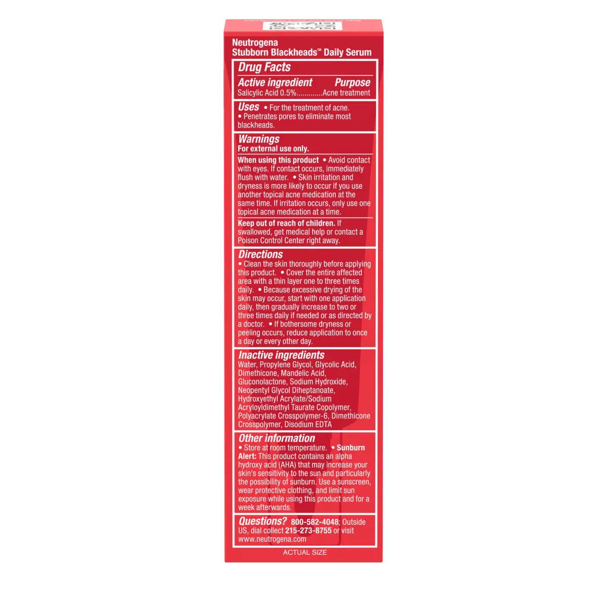 Neutrogena® Stubborn Blackheads Daily Acne Facial Serum, 1 Fl. Oz