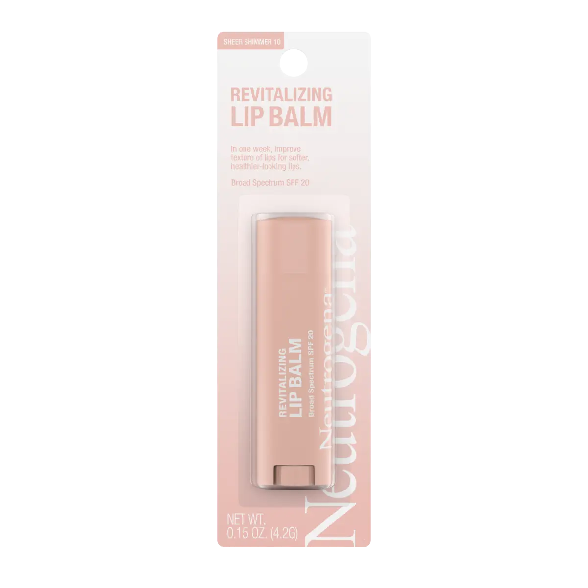 Neutrogena Revitalizing Lip Balm SPF 20, Sheer Shimmer 10, .15 Oz