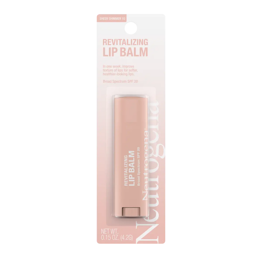 Neutrogena Revitalizing Lip Balm SPF 20, Sheer Shimmer 10, .15 Oz