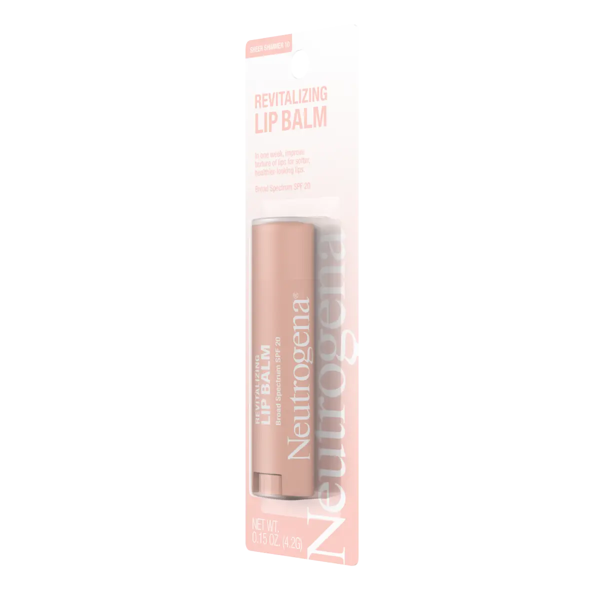 Neutrogena Revitalizing Lip Balm SPF 20, Sheer Shimmer 10, .15 Oz