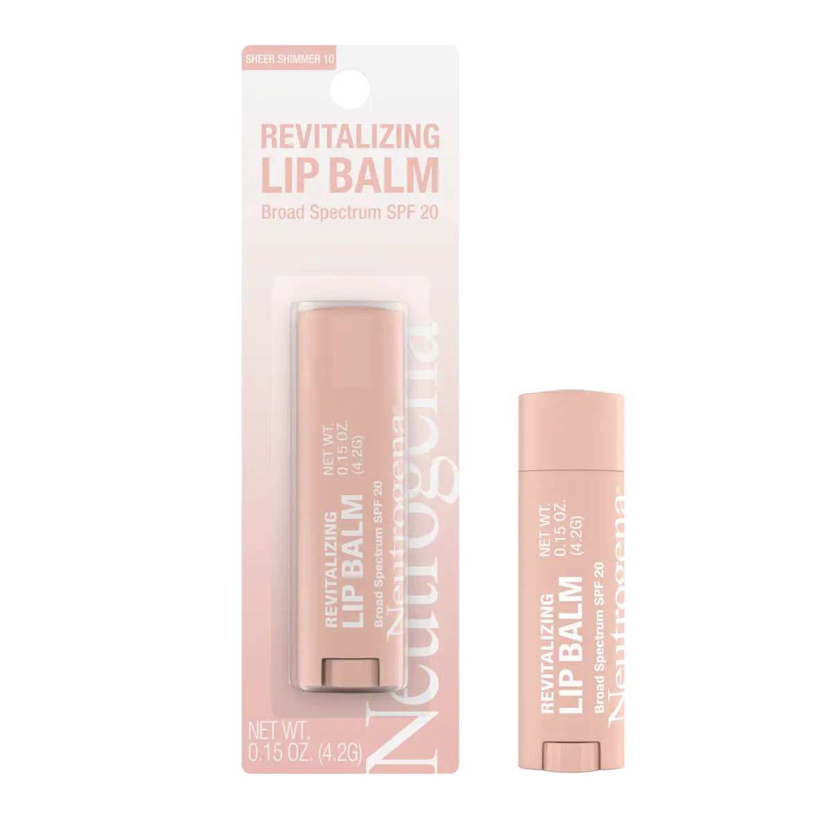 Neutrogena Revitalizing Lip Balm SPF 20, Sheer Shimmer 10, .15 Oz